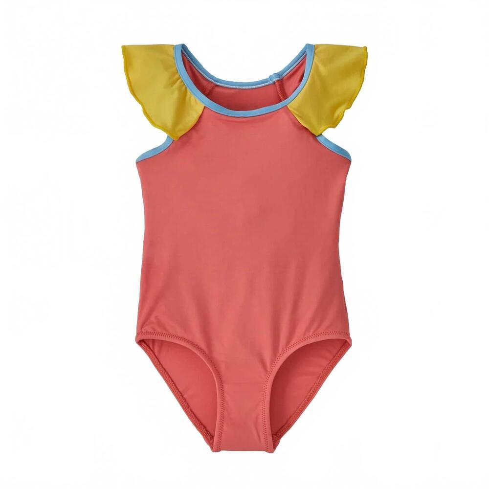 NEW PATAGONIA girl's water sprout one-piece swimsuit in coral